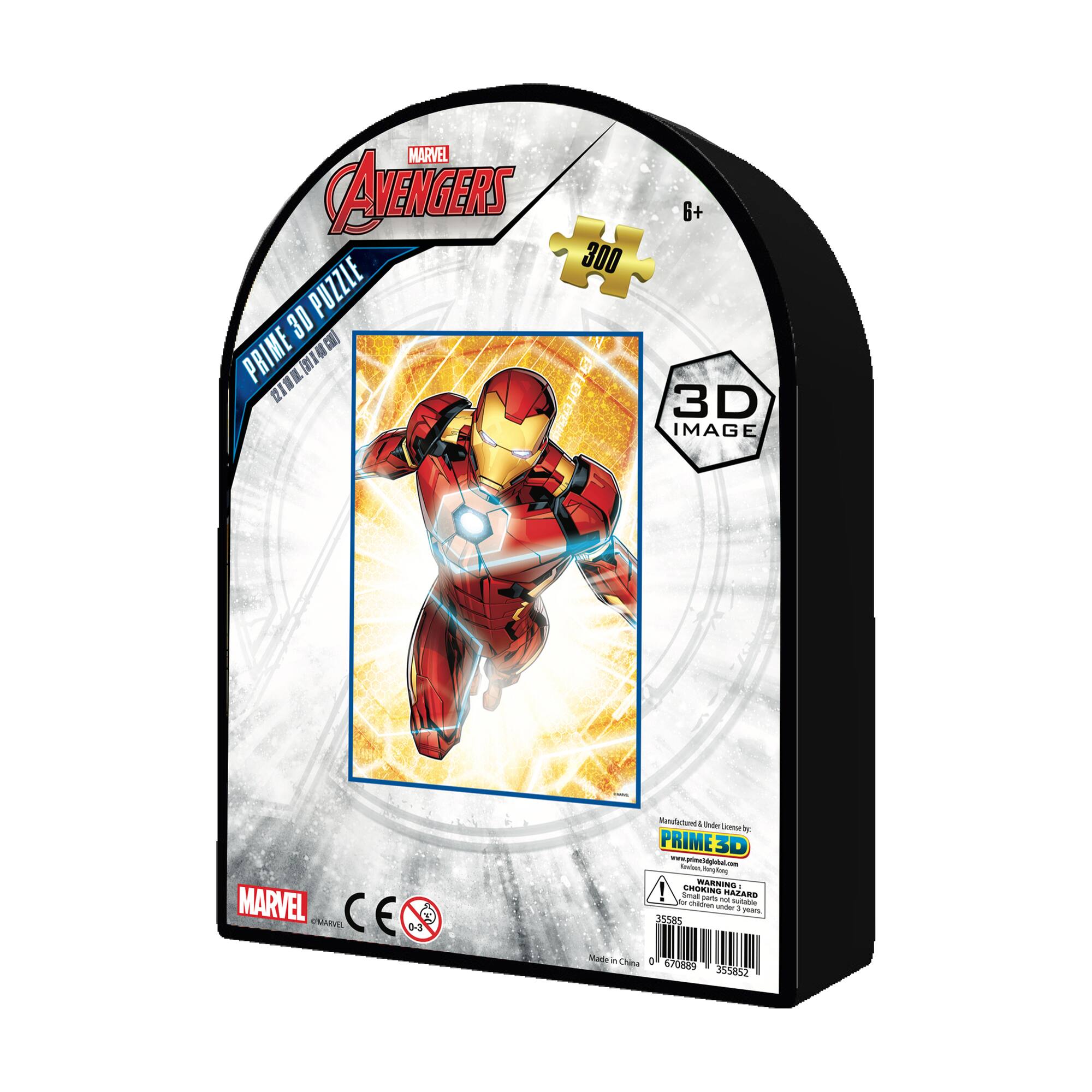 Marvel Avengers - Iron Man 3D Lenticular Jigsaw Puzzle in a Collectible Shaped Tin: 300 Pcs